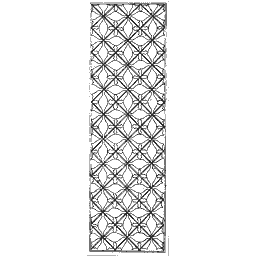 Diamond lattice with leaf shapes