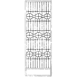 Reeded panel with bands