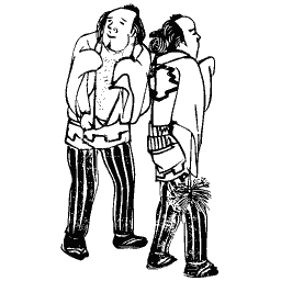 Two standing figures