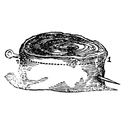 Round of beef marked for carving