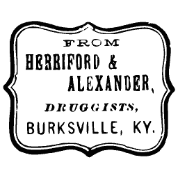 Shaped frame druggist label 01