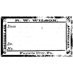 Patterned border prescription label