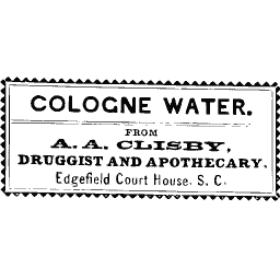 Cologne water label