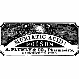 Muriatic acid poison label 02