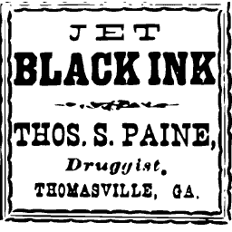 Jet black ink label
