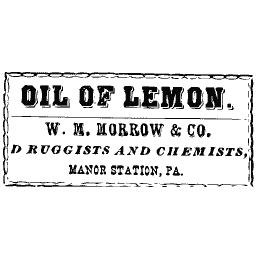 Oil of lemon label