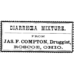Diarrhoea mixture label