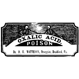 Oxalic acid poison label 04