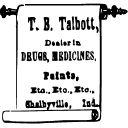 Hanging scroll druggist label