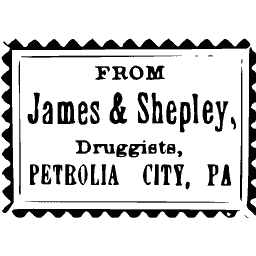 Zigzag border druggist label 01