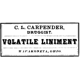 Volatile liniment label