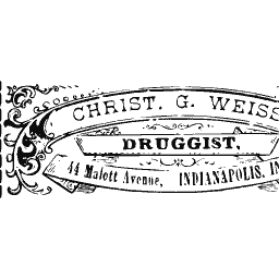 Ribbon panel druggist label 03
