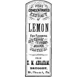 Lemon extract label 03