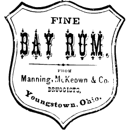Bay rum shield label