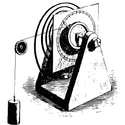 Weight driven winding drum
