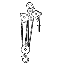 Pulley block and hook
