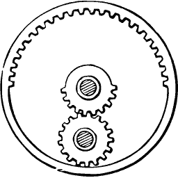 Ring gear with pinions