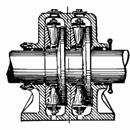 Governor shaft in section