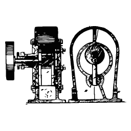 Belt driven pump engine