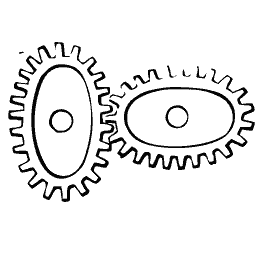 Elliptical gear pair