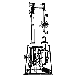 Upright engine frame