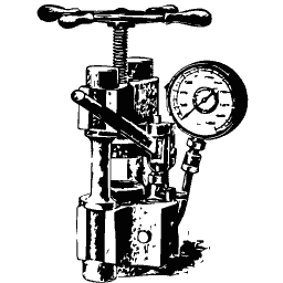Screw press with gauge