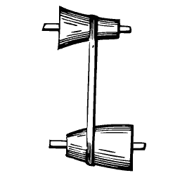 Cone pulley on a shaft