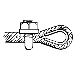 Wire rope loop and clamp