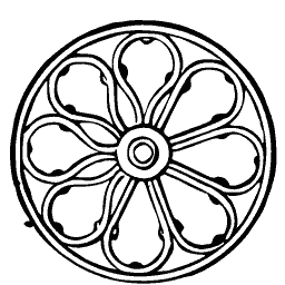 Ornamental spoked wheel