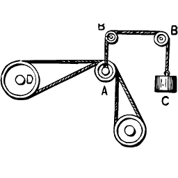 Pulley belt with a weight