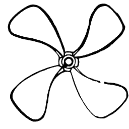 Four bladed fan