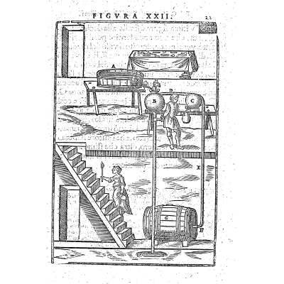 Windlass over a vat