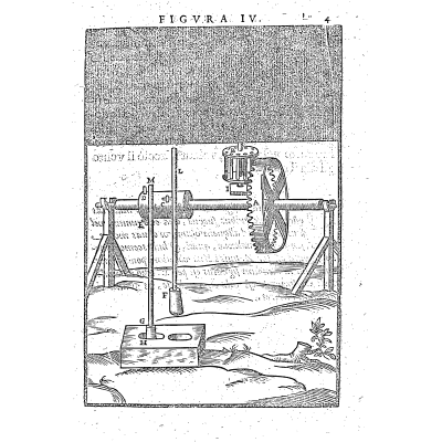 Toothed wheel turning a screw