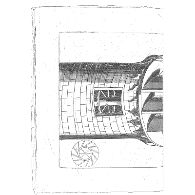 Drum wheel with a spiral diagram 02