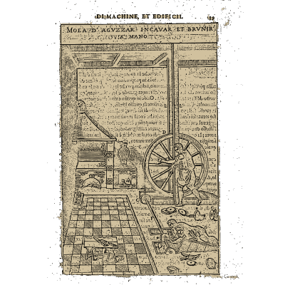 Grinding wheel on a tiled floor 02