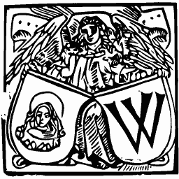 Angels and monogram mark