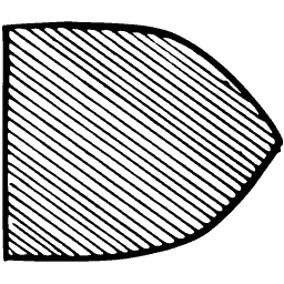 Shield with diagonal lines