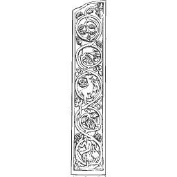 Narrow panel with roundels