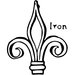 Iron fleur-de-lis spike