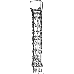 Slender ornamented pillar