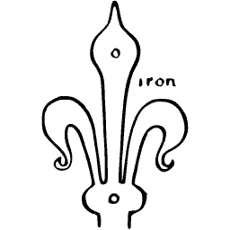 Iron fleur-de-lis