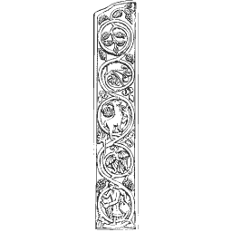 Narrow panel of roundels