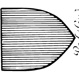 Shield with horizontal lines