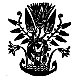 Grotesque mask crest