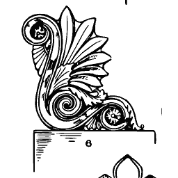 Acanthus corner scroll