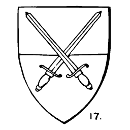 Crossed swords shield