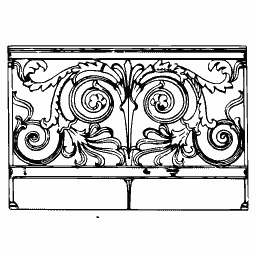 Scrolled frieze panel 02