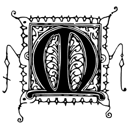 Illuminated initial M