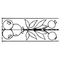 Pomegranate border strip
