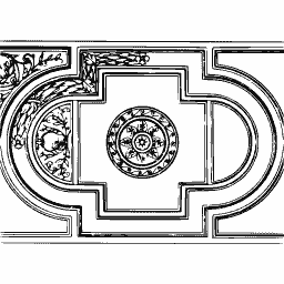 Panelled ceiling coffer 07